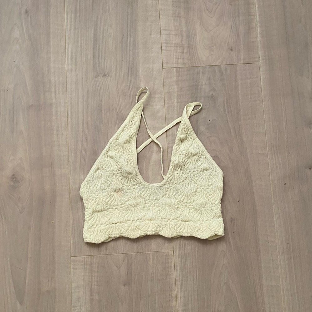 free people hippie halter bralette top